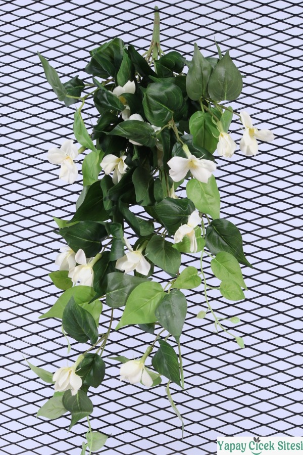 Yapay Sarkıt Begonya Çiçeği Sarmaşığı 85cm - Beyaz - 2
