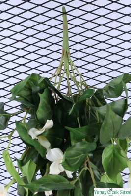 Yapay Sarkıt Begonya Çiçeği Sarmaşığı 85cm - Beyaz - 5