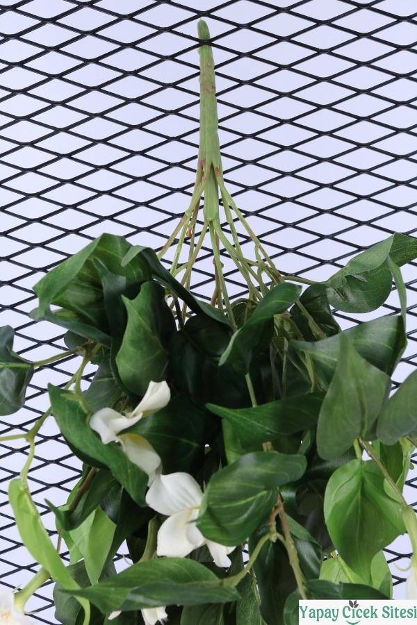Yapay Sarkıt Begonya Çiçeği Sarmaşığı 85cm - Beyaz - 5