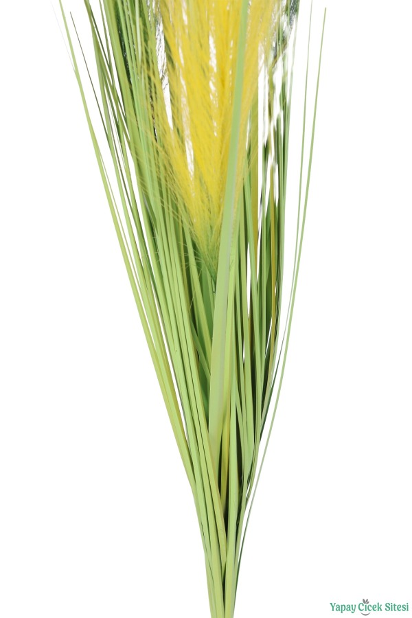 Yapay Tüylü Saz 72cm Demeti Sarı-Yeşil - 3