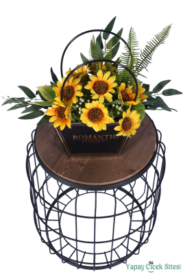 Yapay Çiçekli Romantic Çantalı Aranjman Model 13 - 2