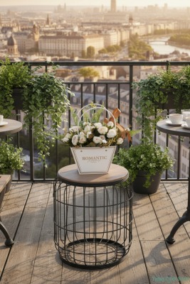 Yapay Çiçekli Romantic Çantalı Aranjman Model 15 - 4