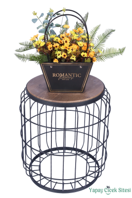 Yapay Çiçekli Romantic Çantalı Aranjman Model 17 - 3