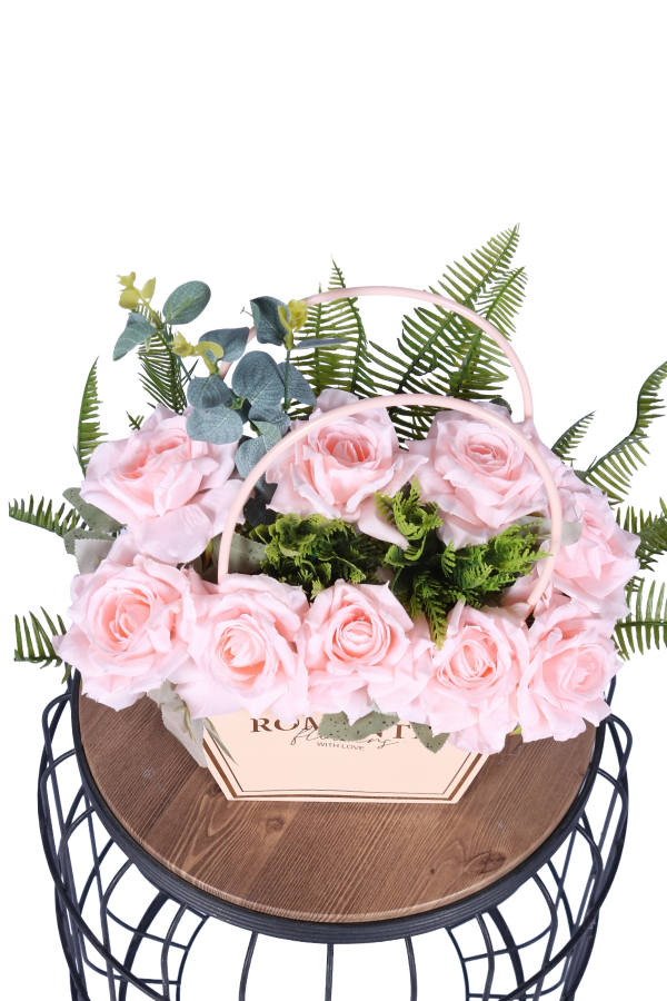 Yapay Çiçekli Romantic Çantalı Aranjman Model 19 - 3