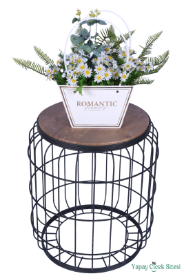Yapay Çiçekli Romantic Çantalı Aranjman Model 6 - 2