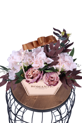 Yapay Çiçekli Romantic Çantalı Aranjman Model 8 - 3