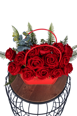 Yapay Çiçekli Romantic Romantic Çantalı Aranjman Model 10 - 3