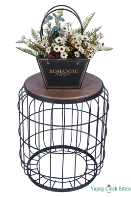 Yapay Çiçekli Romantic Çantalı Aranjman Model 7 - 2