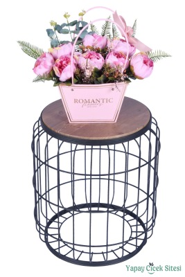 Yapay Çiçekli Romantic Çantalı Aranjman Model 32 - 2