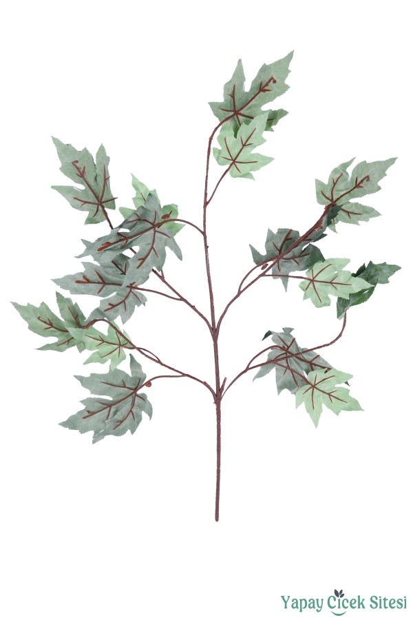 Yapay Çınar Ağacı Dalı 15 Yapraklı 70 Cm 12 Adet Kapalı Yeşil - 2