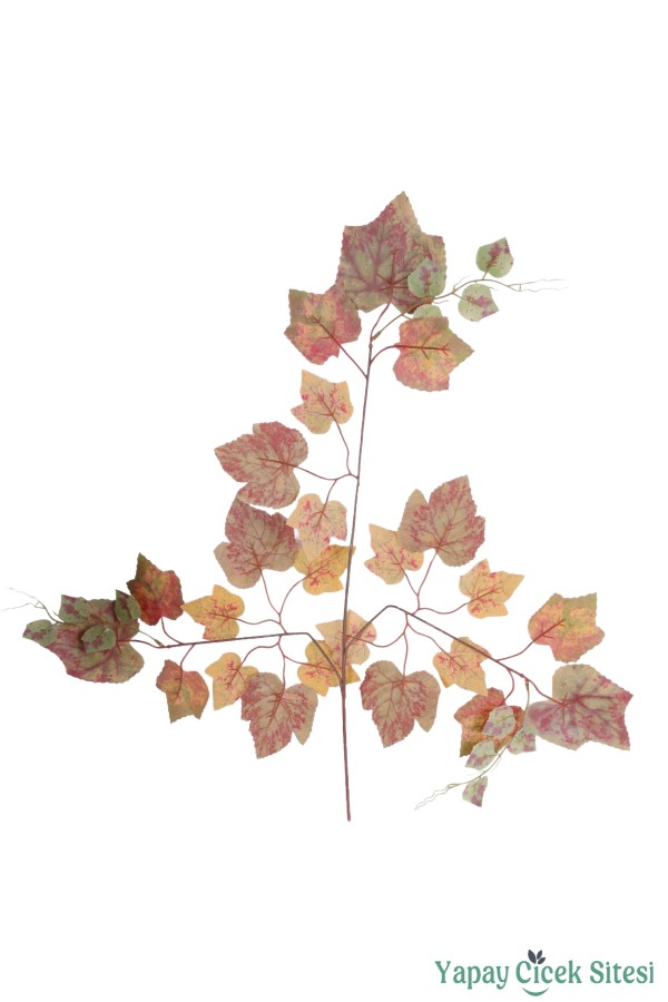 Yapay Çınar Ağacı Dalı 33 Yapraklı 70 Cm 12 Adet Kahverengi-Sarı - 2