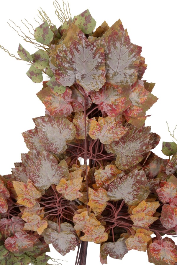 Yapay Çınar Ağacı Dalı 33 Yapraklı 70 Cm 12 Adet Kahverengi-Sarı - 4