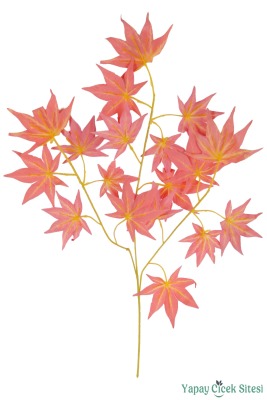 Yapay Çınar Ağacı Dalı 75 Cm 12 Adet Kızıl - 2