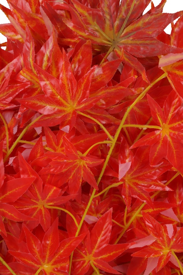 Yapay Çınar Ağacı Dalı 75 Cm 12 Adet Kızıl - 4