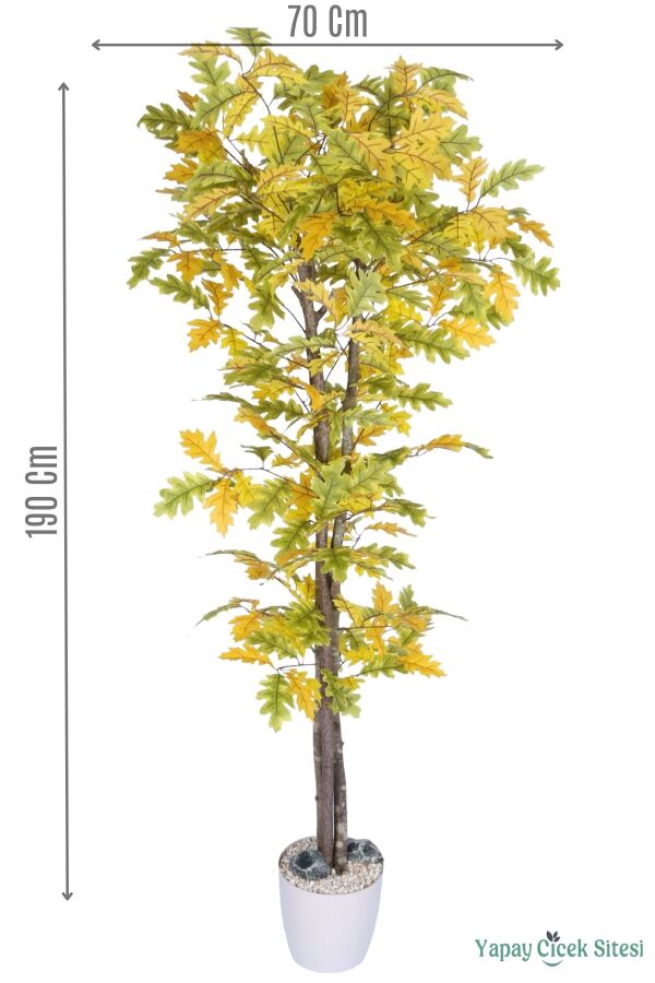 Yapay Çınar Ağacı 190 cm Sarı-Yeşil - 1