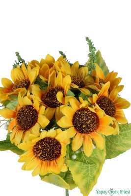 Yapay Cipsolu Ayçiçeği 33cm Yeşil-Sarı - 3