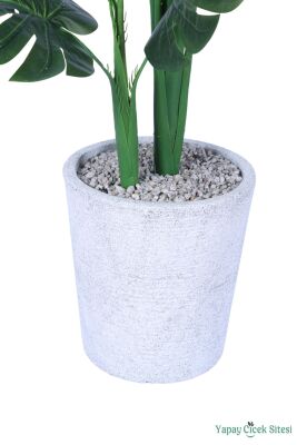 Yapay Deve Tabanı Ağacı 130 cm Bohem Gri Saksıda - 2