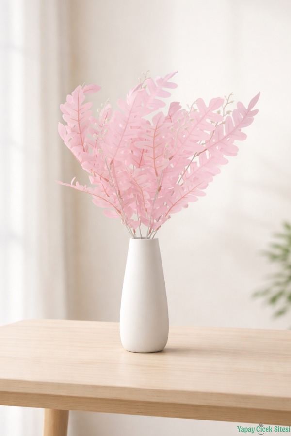 Yapay Eğrelti Ara Dal 50 cm Pembe - 1