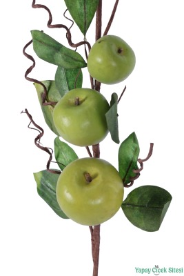 Yapay Elma Dalı 56cm Yeşil - 3
