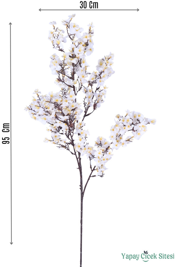 Yapay Erik Çiçeği Dalı ( Sakura) 95 Cm Beyaz - 1