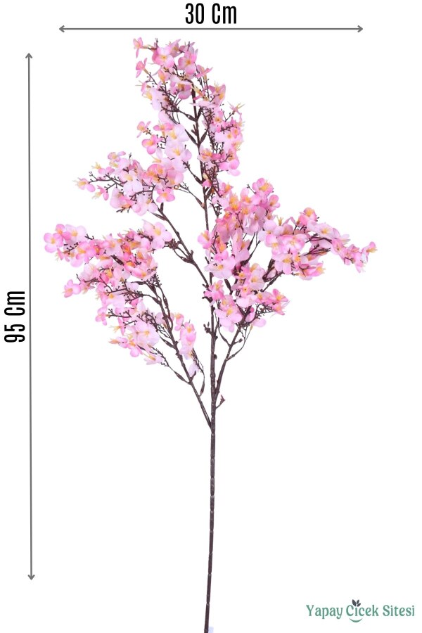  Yapay Erik Çiçeği Dalı ( Sakura) 95 Cm Pembe - 1