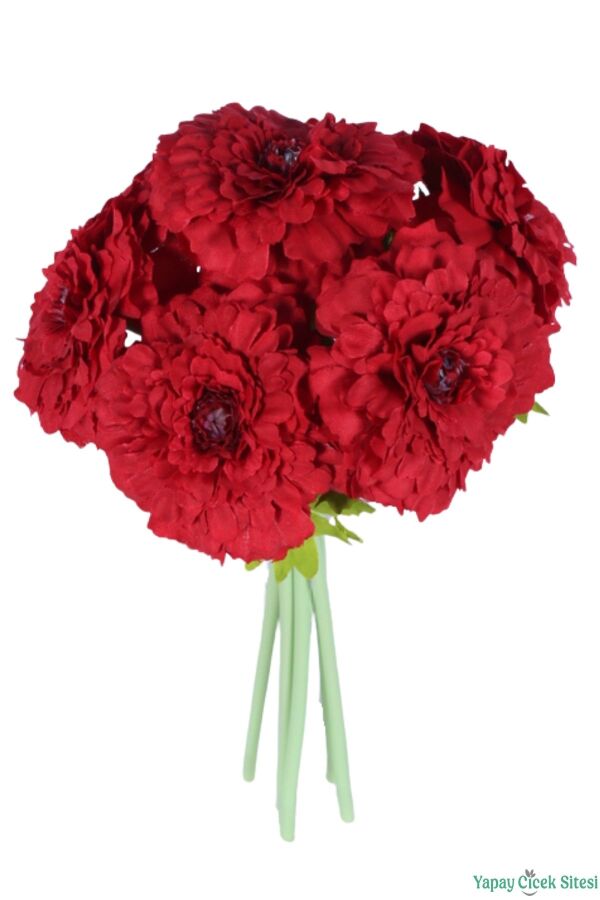 Yapay İri Kafalı Gerbera Buketi 6lı Kırmızı - 2
