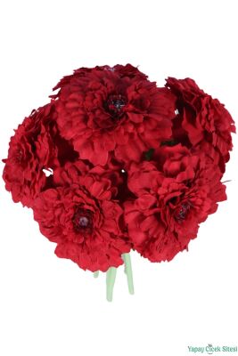 Yapay İri Kafalı Gerbera Buketi 6lı Kırmızı - 3