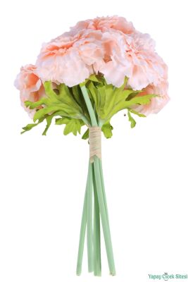 Yapay İri Kafalı Gerbera Buketi 6lı Pudra - 2