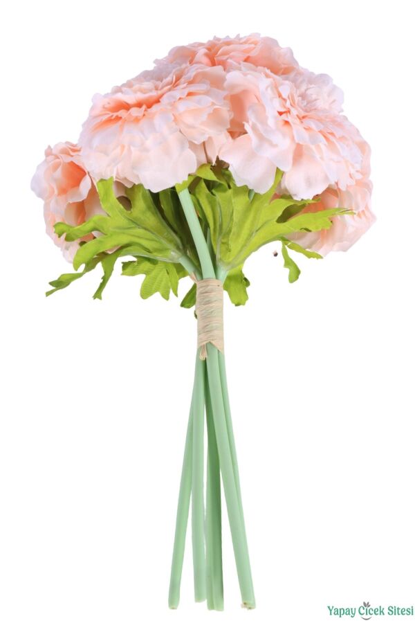 Yapay İri Kafalı Gerbera Buketi 6lı Pudra - 2