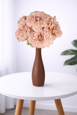 Yapay İri Kafalı Gerbera Buketi 6lı Somon - Yapay Çiçek Sitesi