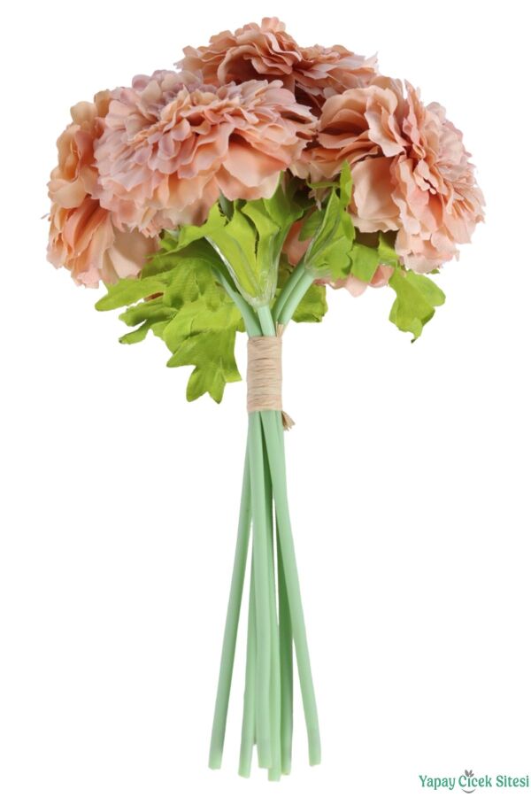 Yapay İri Kafalı Gerbera Buketi 6lı Somon - 2