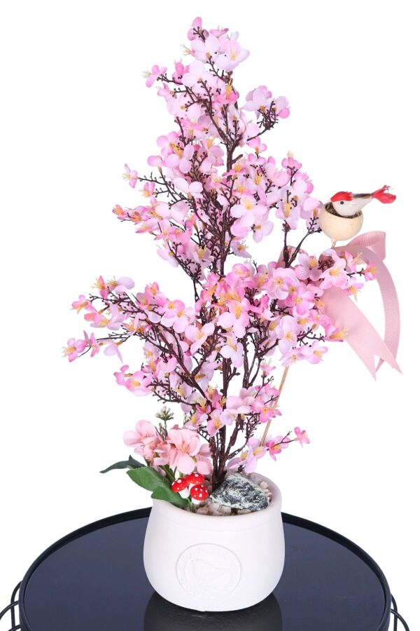 Yapay Japon Kiraz Çiçeği Bahar Dalı Ağacı 52 cm Pembe - 1