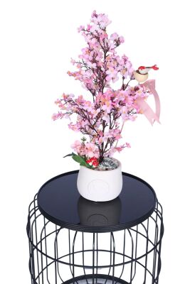 Yapay Japon Kiraz Çiçeği Bahar Dalı Ağacı 52 cm Pembe - 2