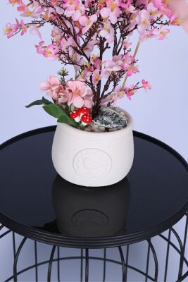 Yapay Japon Kiraz Çiçeği Bahar Dalı Ağacı 52 cm Pembe - 3