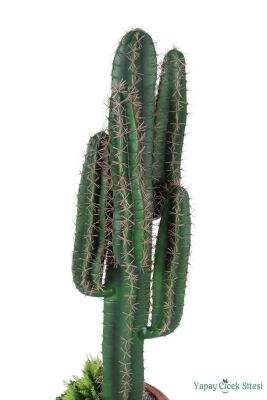 Yapay Kaktüs Ağacı 125 cm Bohem Kiremit Saksıda - 2