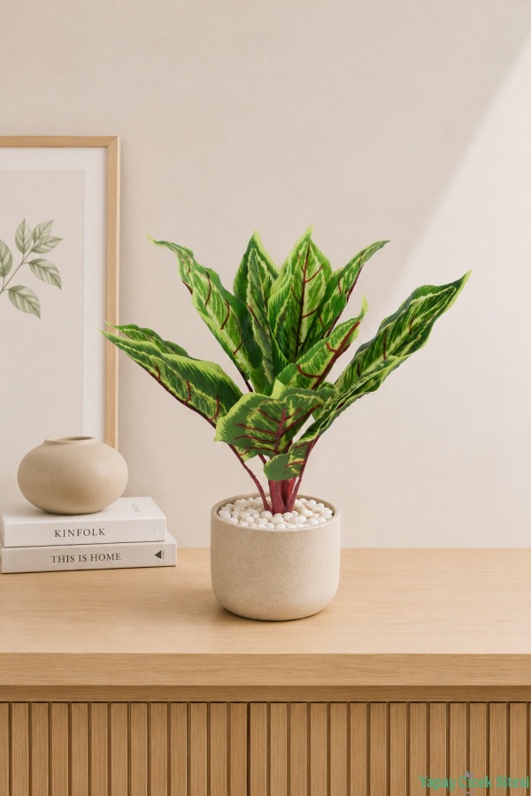 Yapay Kalatya Bitkisi 38cm Açık Yeşil - 2