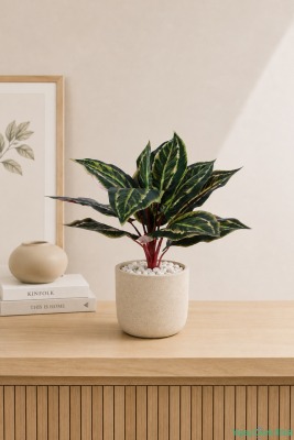 Yapay Kalatya Bitkisi 38cm Kapalı Yeşil - 2