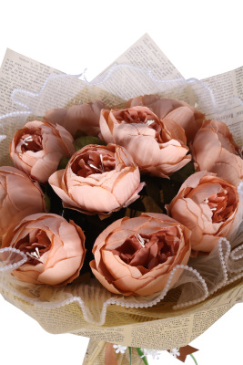 Yapay Kız İsteme Çiçeği Özel Gün Buketi 10 Şakayık Güllü Model 16 - 4