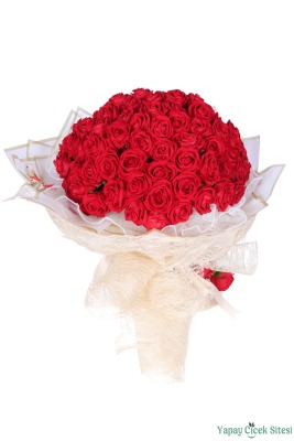 Yapay Kız İsteme Çiçeği Özel Gün Buketi 101 Güllü Model 11 - 2