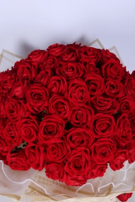 Yapay Kız İsteme Çiçeği Özel Gün Buketi 101 Güllü Model 11 - 3