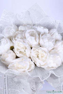 Yapay Kız İsteme Çiçeği Özel Gün Buketi 14 İri Güllü Model 18 - 4