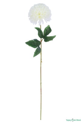Yapay Krizantem Dalı 63 cm Beyaz - 2