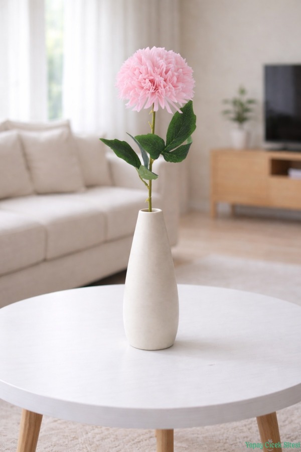 Yapay Krizantem Dalı 63 cm Pembe - 1