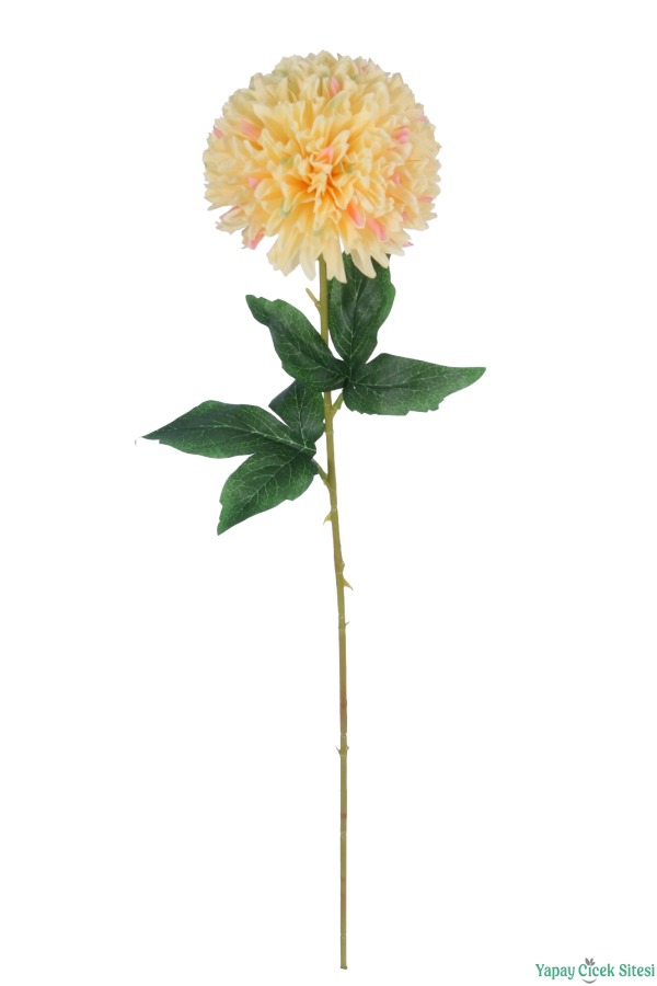Yapay Krizantem Dalı 63 cm Sarı - 2