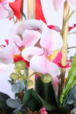 Metal Saksıda Premium Yapay Orkide Aranjmanı Model 3 - 3