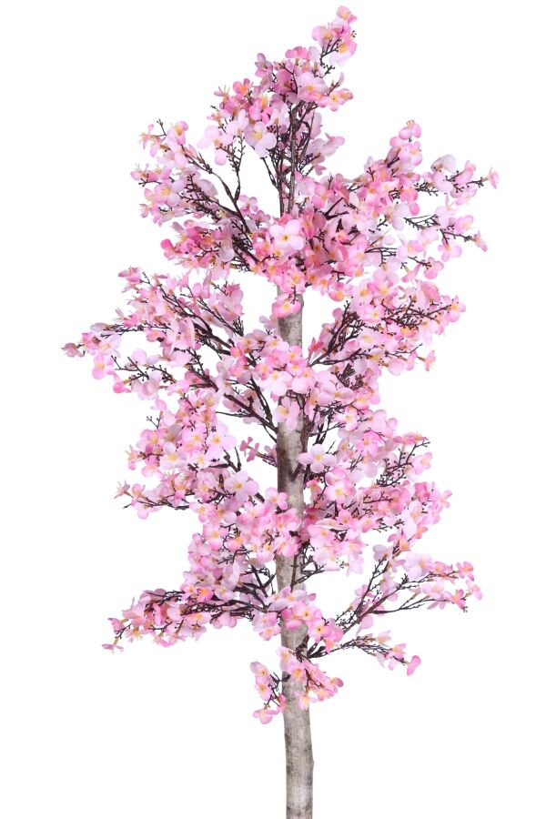 Yapay Mini Çiçekli Sakura Kayısı Ağacı 100 Cm Pembe - 2
