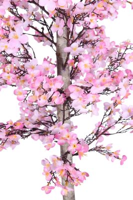 Yapay Mini Çiçekli Sakura Kayısı Ağacı 100 Cm Pembe - 3