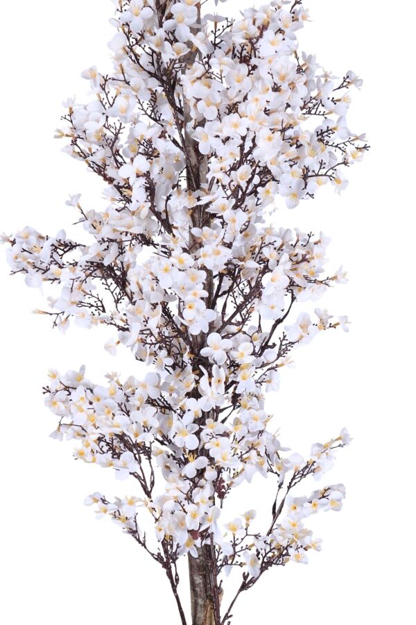 Yapay Mini Çiçekli Sakura Kayısı Ağacı 85 Cm Beyaz - 2