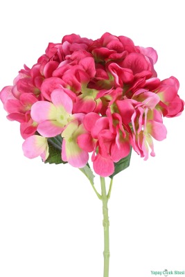 Yapay Ortanca Dalı 48 cm Fuşya - 3