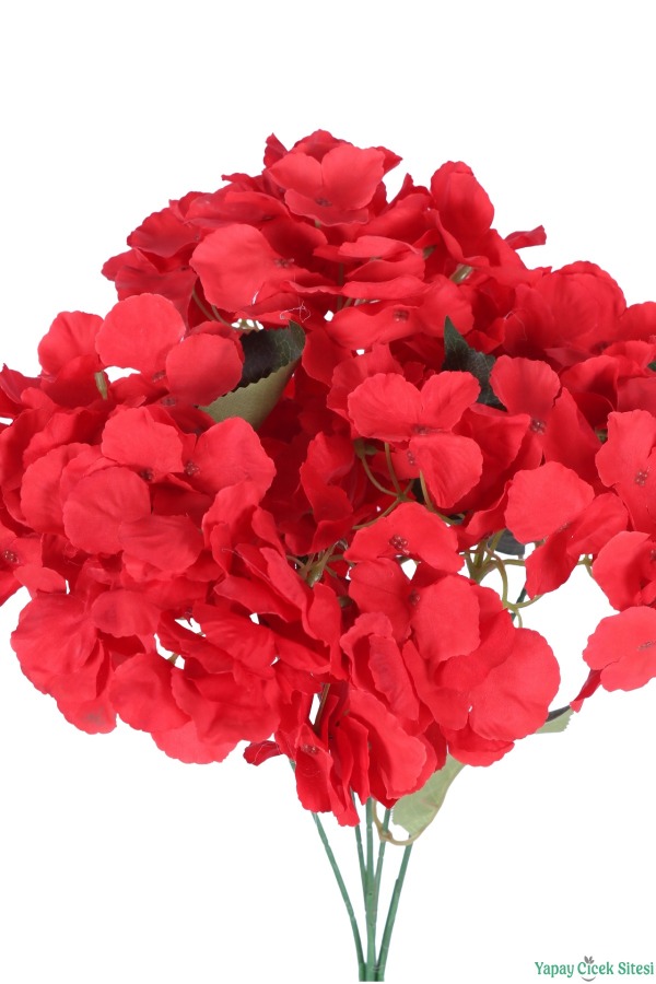 Yapay Ortanca Demeti 46 cm Kırmızı - 3